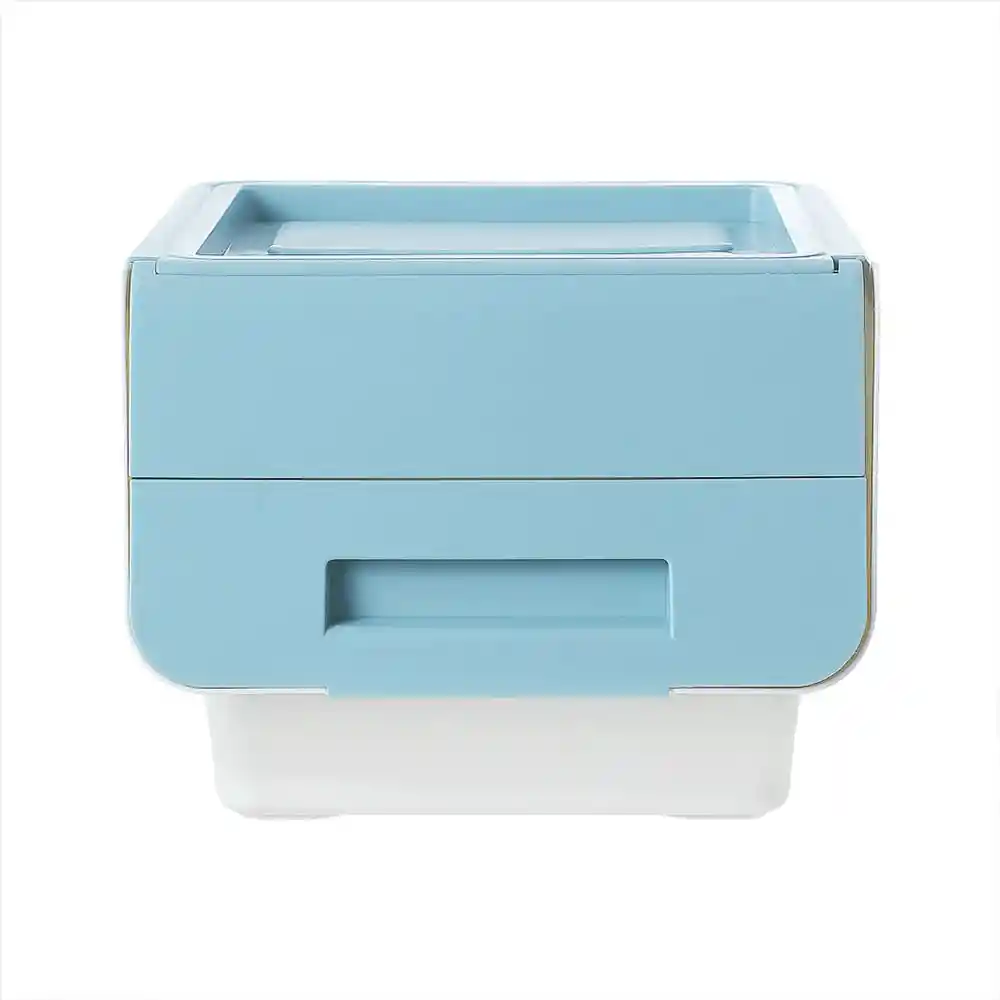 Miniso Caja de Almacenamiento Con Tapa Azul Grande S