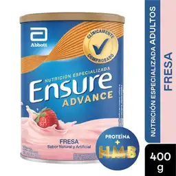 Ensure Alimento en Polvo Advance Sabor a Fresa 