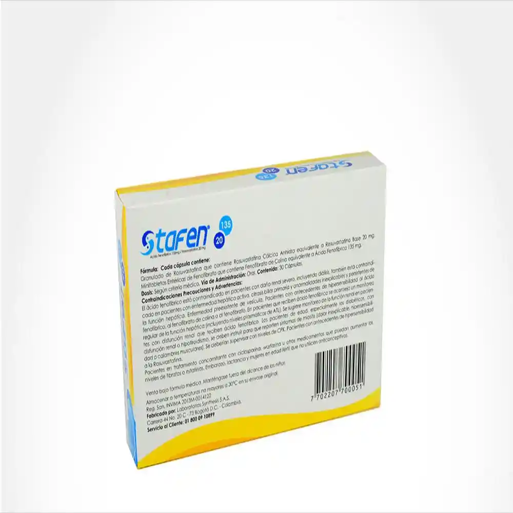 Stafen (135 mg/20 mg) 30 Tabletas