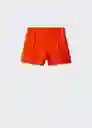 Short Fica Naranja Talla L Mujer Mango