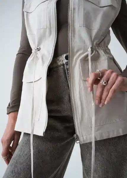 Chaqueta Mujer Crudo Ballueca Claro Talla L Naf Naf