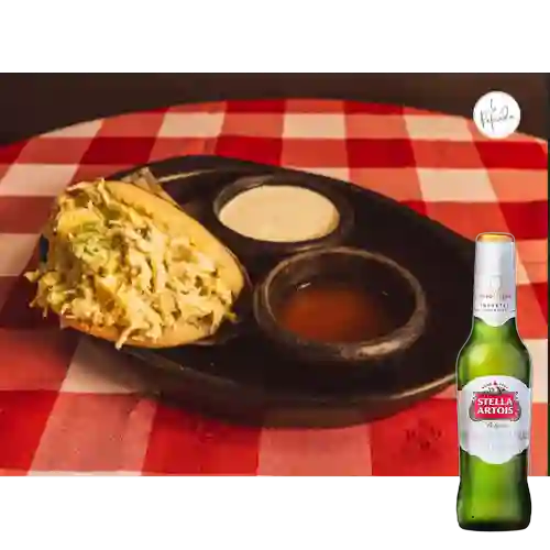 Combo Arepa Reina Pepiada + Stella Artois Bot. 330ml