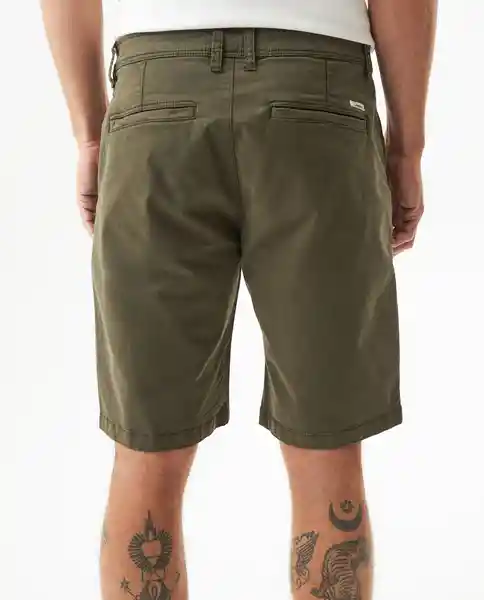 Short Chino Masculino Café Khaki Claro Talla 32 Chevignon