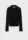 Saco Jersey Button Negro Talla S Mujer Mango