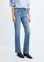 Pantalón Jean Elle Tejano Medio Talla 44 Mujer Mango