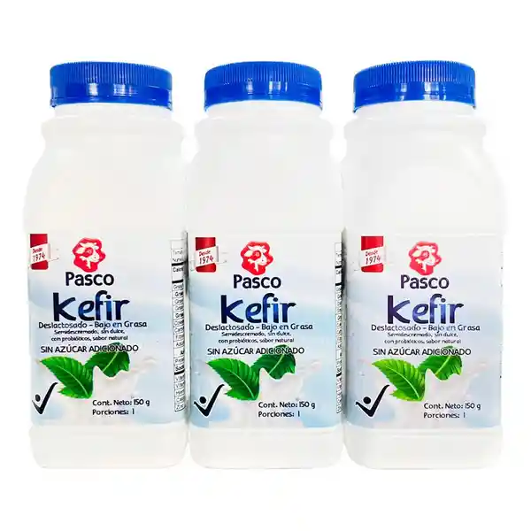 Pasco Kefir Deslactosado Bajo Grasa Sin Dulce