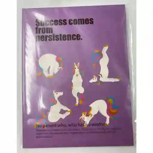 Cuaderno Stitch Bound A5 Yoga Unicornio Miniso