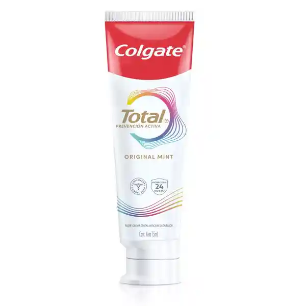 Crema Dental Colgate Total Original Mint Prevención Activa 75 mL