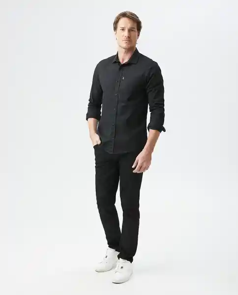 Camisa Carbon M/l Negro Sombrío Ultraoscuro Talla L Hombre Chevignon