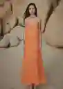 Vestido Honolulu Naranja Pastel Talla 20 Niñas Mango