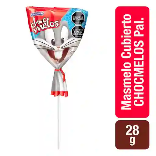 Chocmelos Paleta Masmelo Sabor a Vainilla Cubierto con Chocolate