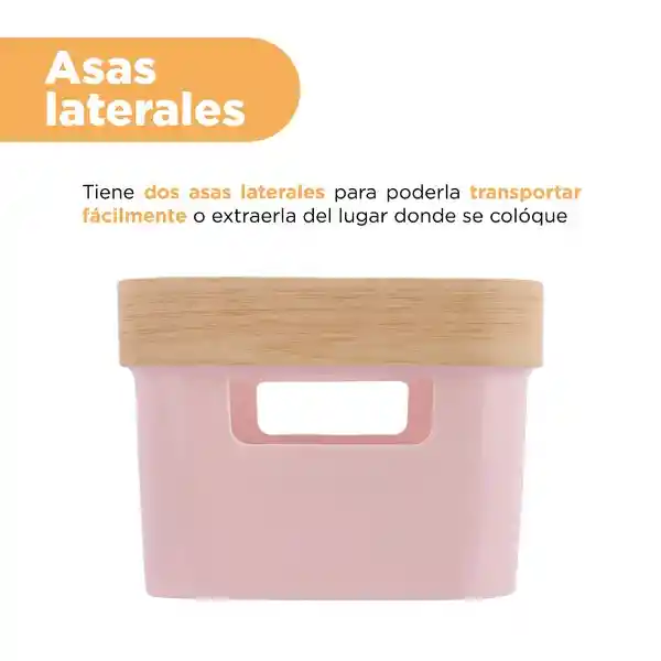 Organizador de Almacenamiento de Plástico Rosa S Miniso