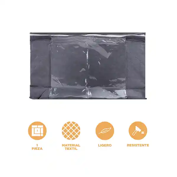 Organizador de Tela Bolsa Grande Horizontal Gris Miniso