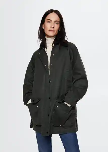 Parka Niagara Khaki Talla L Mujer Mango