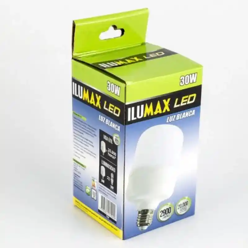 Ilumax Bombillo Led 30W Bulbo Luz Blanca 20000H