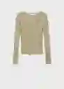 Jersey Bamboleo Khaki Talla L Mujer Mango