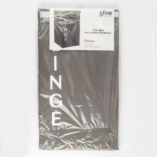 5Five Cesta Ropa Gris Plegable 105666