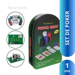 El Tío Juego de Mesa Poker Con Tapete Premium