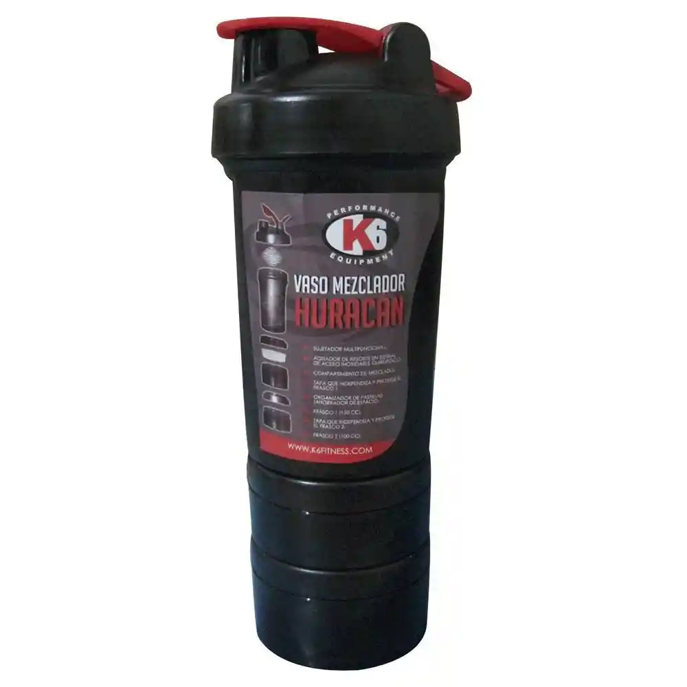 K6 Vaso Mezclador Inteligente Negro Huracan