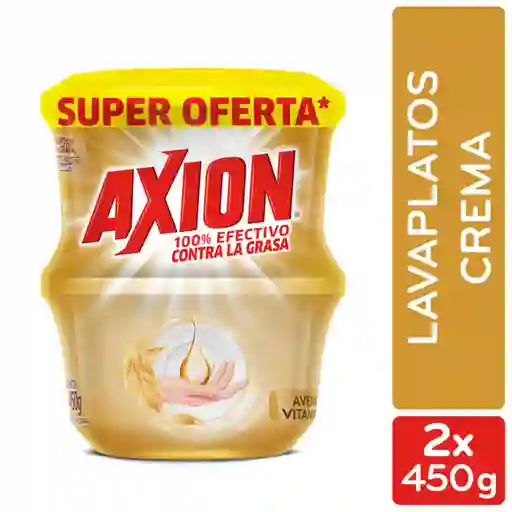 Lavaplatos en Crema Axion Avena y Vitamina E 450g x 2und