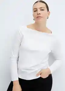 Camiseta Saco Blanco Talla XS Mujer Mango