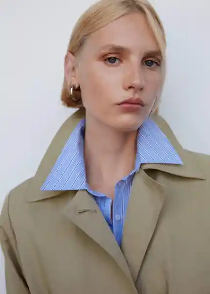 Abrigo Trench Dulce Beige Talla 24 Mujer Mango
