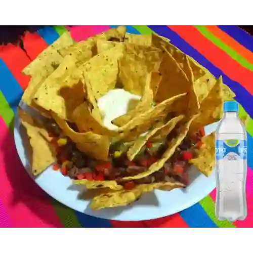 Combo Nachos c/ 2 Ingredientes +Agua Brisa S/gas 600ml