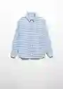 Camisa David Celeste Talla 07 Niños Mango