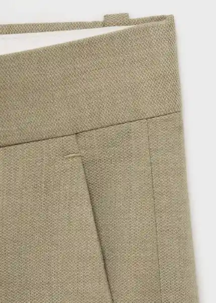 Pantalón Milan Verde Talla 40 Hombre Mango