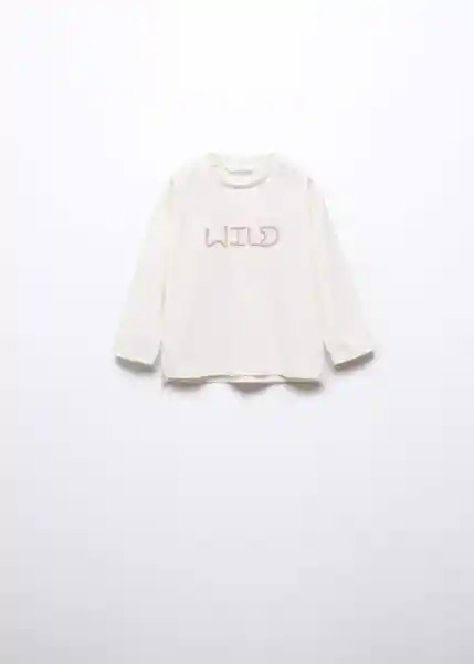 Camiseta Wild Off White Talla 71 Niña Mango