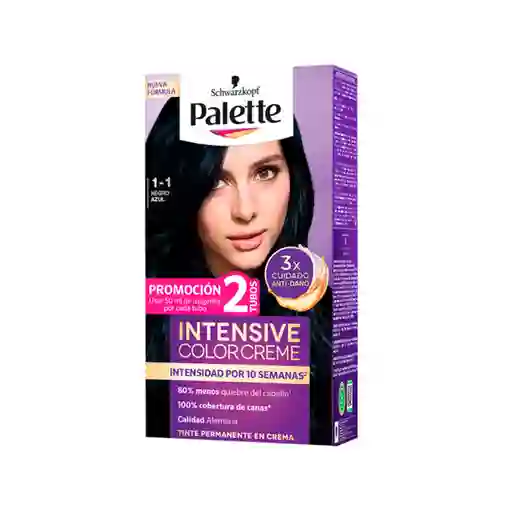 Tinte Palette Color Creme 1-1 Negro Azul