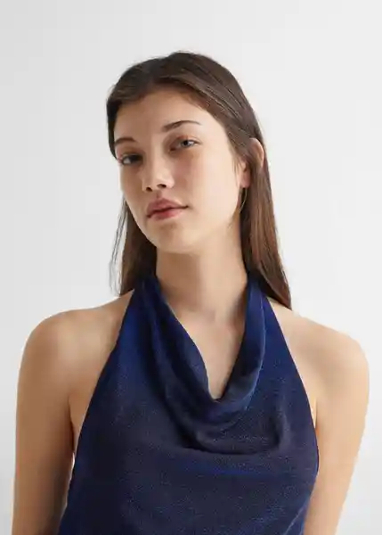 Top Blue Niñas Azul Talla 18 Mango