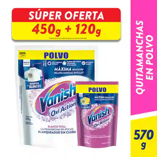 Vanish Desmanchador en Polvo Blanco  +  Rosa