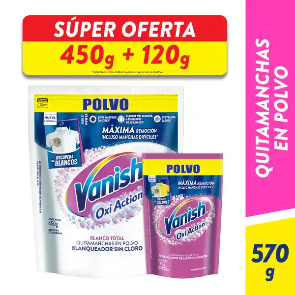 Vanish Desmanchador en Polvo Blanco  +  Rosa