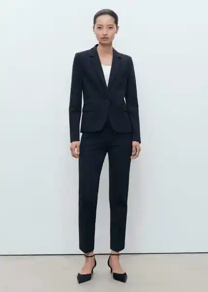 Blazer Americana Paloma Marino Talla 38 Mujer Mango
