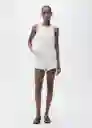 Top Goose Offwhite Talla S Mujer Mango