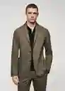 Blazer Americana Jon Khaki Talla 52 Hombre Mango
