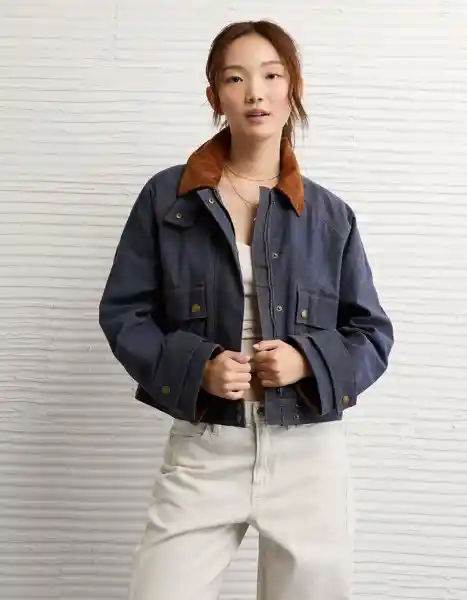 Chaqueta Mujer Azul Talla MEDIUM 3753540 American Eagle