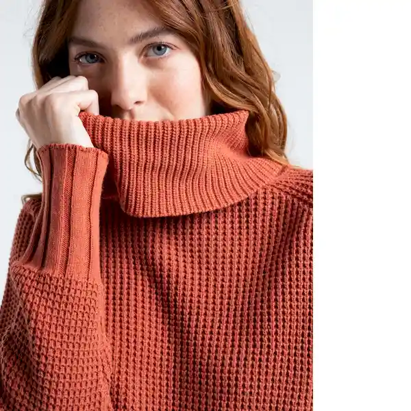  Saco Tejido Capri Mujer Naranja Tabasco Medio Talla L Naf-Naf 