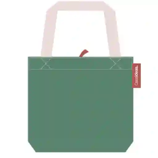 Bolsa Market Algodón Lisa Verde M Casaideas