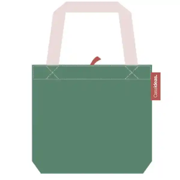 Bolsa Market Algodón Lisa Verde M Casaideas