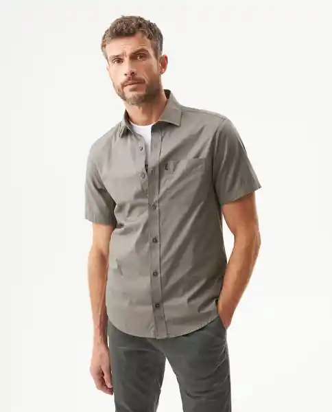 Camisa Carbón Pocket Verde Aceituna Oscuro Talla S Chevignon