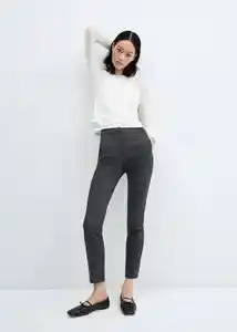 Pantalón Cola Gris Claro Vigoré Talla 36 Mujer Mango