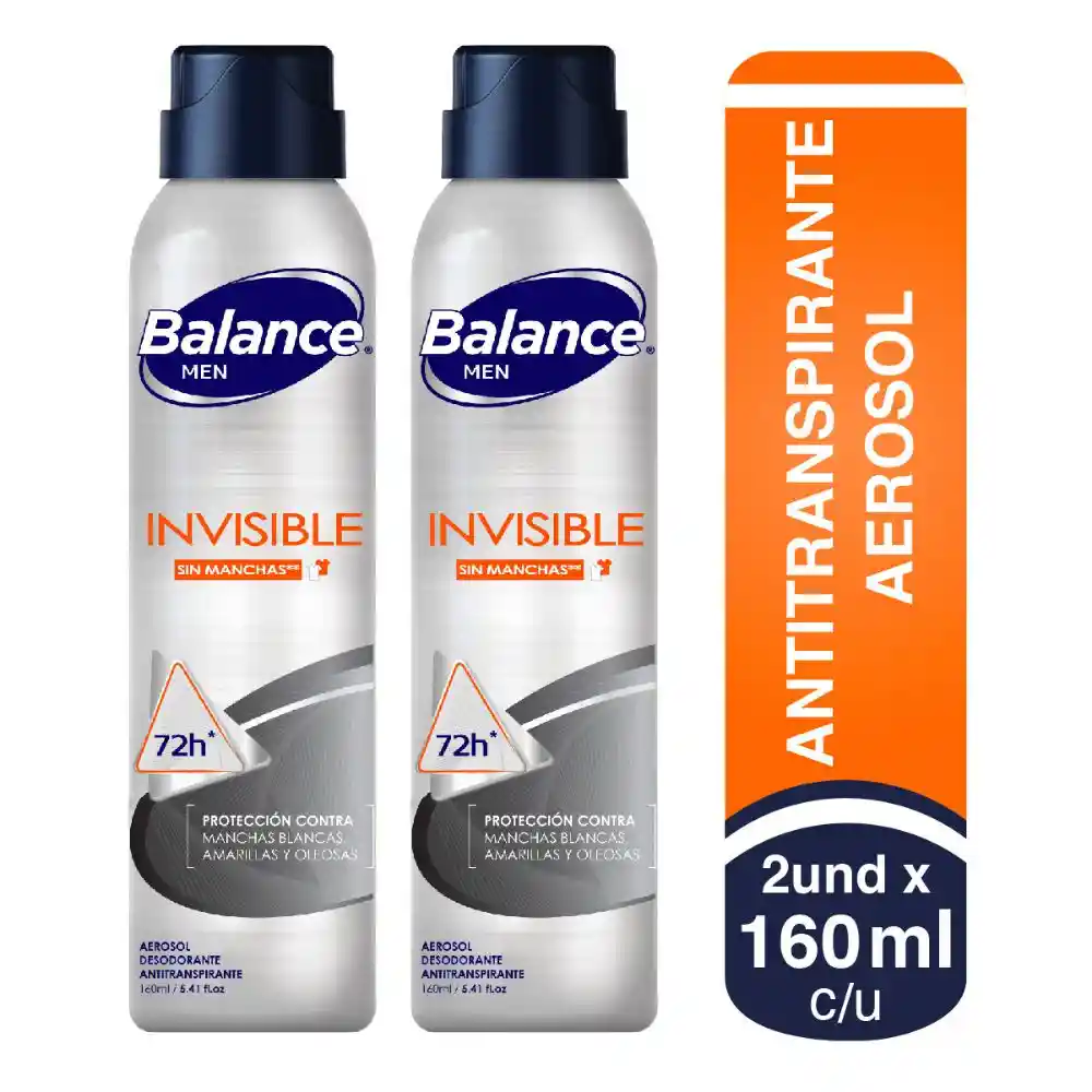 Balance Pack Desodorante Aerosol Protección Manchas Hombre