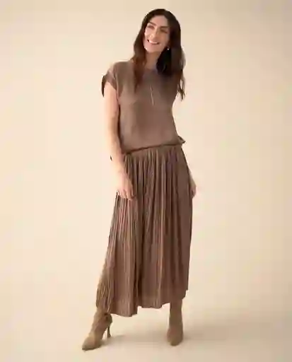 Falda Café Pardo Medio Talla S 441G002 Esprit