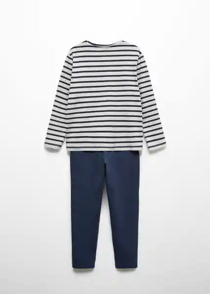 Pijama Pack Pstripes Marino Talla 08 Niños Mango