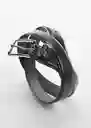 Cinturón Básico Negro Talla 80 Hombre Mango