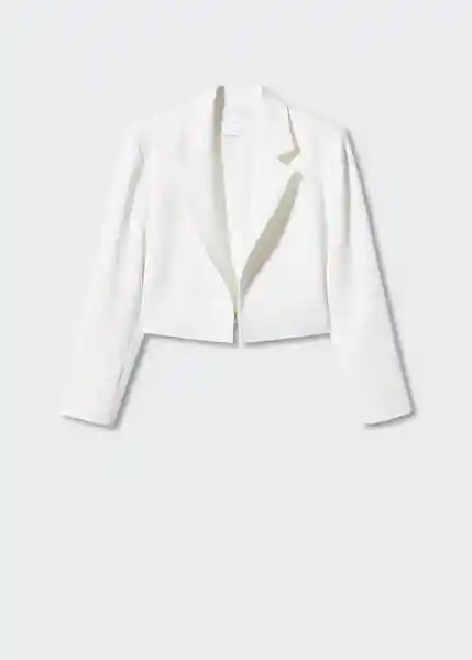 Blazer Americana Cairo-L Blanco Talla XL Mujer Mango