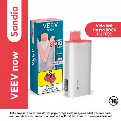 Vapeador Veev Now Sandia 8000 Puffs