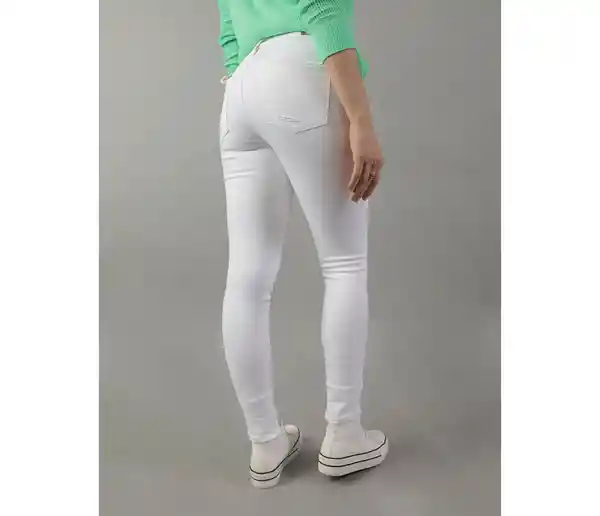Pantalón Jean Mujer Legging Blanco Talla 4 Short American Eagle